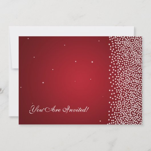 Elegant Graduparty Sparkle Red Kaart (Achterkant)