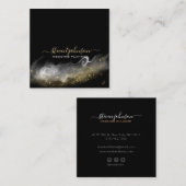 Elegant grafisch magnetisch stofzuurafbeelding zwa vierkante visitekaartje (Voorkant / Achterkant)
