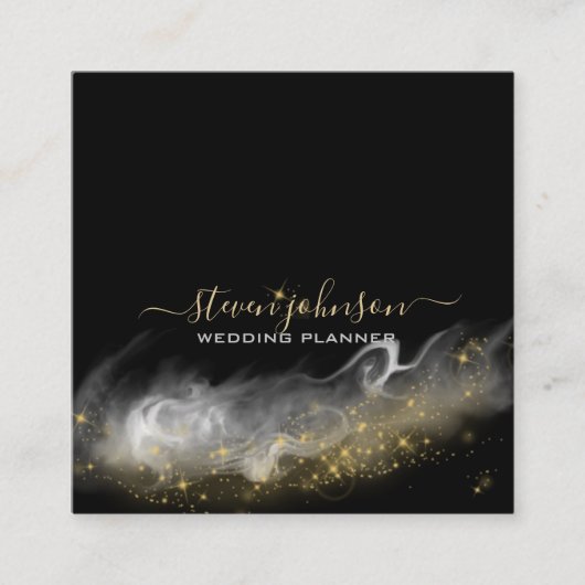 Elegant grafisch magnetisch stofzuurafbeelding zwa vierkante visitekaartje (Voorkant)