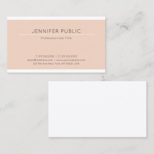 Elegant grafisch ontwerp — Minimale gladde luxe re Visitekaartje (Voorkant / Achterkant)