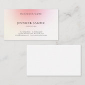 Elegant grafisch ontwerp roze kleur harmonie luxe visitekaartje (Voorkant / Achterkant)