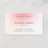 Elegant grafisch ontwerp roze kleur harmonie luxe  visitekaartje (Voorkant)