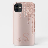 Elegant grafisch Roos Gold Glitter-schijven Case-Mate iPhone Case (Achterkant)