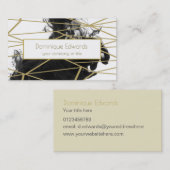 Elegant grafische Waterverf - zwarte Gold Professi Visitekaartje (Voorkant / Achterkant)
