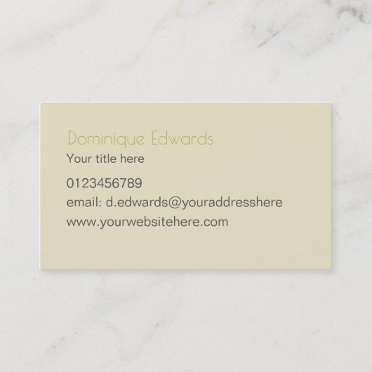 Elegant grafische Waterverf - zwarte Gold Professi Visitekaartje (Achterkant)