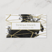Elegant grafische Waterverf - zwarte Gold Professi Visitekaartje (Voorkant)