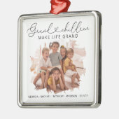 Elegant Grandchildren: Kerstmis Metalen Ornament (Links)