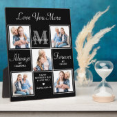 Elegant GRANDMA 5 Photo Collage Monogram Poseem Fotoplaat (Zijkant)