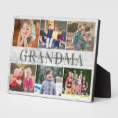 Elegant Grandma 6 Photo Collage Wood Moederdag Fotoplaat (Zijkant)