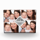 Elegant Grandma Family Vier Foto's Name Script (Voorkant)