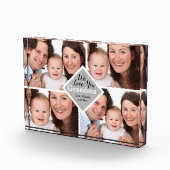 Elegant Grandma Family Vier Foto's Name Script (Rechts)