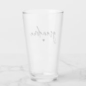 Elegant Grandma Script Typography Grandma Gifts Glas (Achterkant)