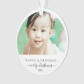Elegant Grandouders Ornament met kerstbomen foto's (voorkant)