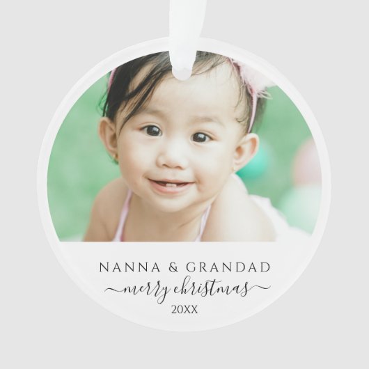 Elegant Grandouders Ornament met kerstbomen foto's (voorkant)