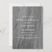 Elegant Granite Rehearsal Dinner Invitation Kaart (Voorkant)