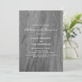 Elegant Granite Rehearsal Dinner Invitation Kaart (Staand voorkant)