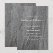 Elegant Granite Rehearsal Dinner Invitation Kaart (Voorkant / Achterkant)