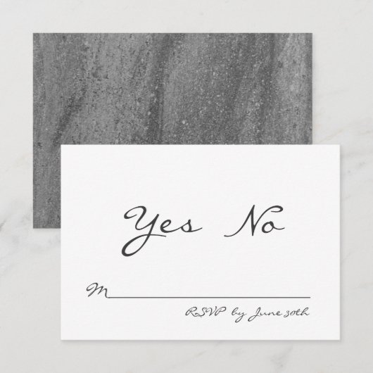 Elegant Granite RSVP (Voorkant / Achterkant)