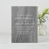 Elegant Granite Wedding Invitation Kaart (Staand voorkant)