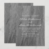 Elegant Granite Wedding Invitation Kaart (Voorkant / Achterkant)