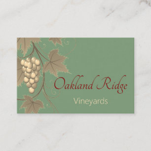 Elegant Grape Vine Wineyard Winery Square Visitekaartje