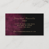 Elegant Grape Winery Vineyard Black Visitekaartje (Achterkant)