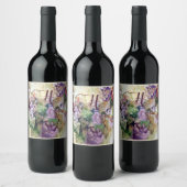 Elegant Grapes Food and Beverage Label Set Wijn Etiket (Flessen)