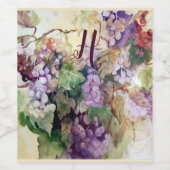 Elegant Grapes Food and Beverage Label Set Wijn Etiket (Enkel label)