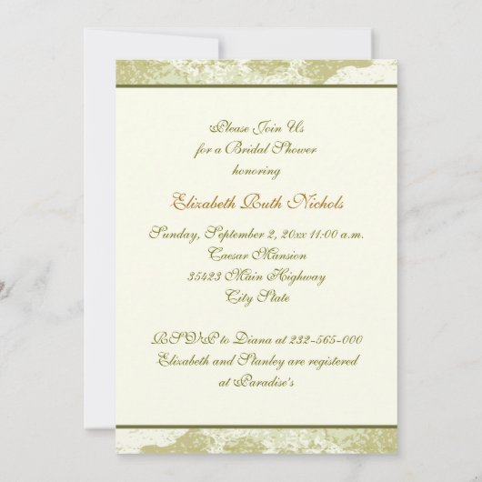 Elegant grapevine fall bruiloft vrijgezellenfeest kaart (Achterkant)