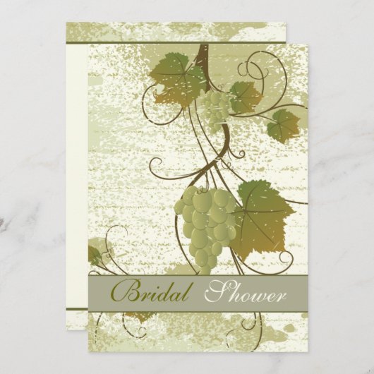 Elegant grapevine fall bruiloft vrijgezellenfeest kaart (Voorkant / Achterkant)