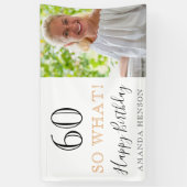Elegant Grappig 60 Dus wat 60e verjaardag foto Spandoek (Verticaal)