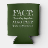 Elegant & Grappig Feit Bruidsjonker Voorstel Donke Blikjeskoeler (Voorkant)