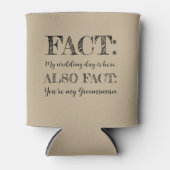 Elegant & Grappig Feit Bruidsjonker Voorstel Khaki Blikjeskoeler (Voorkant)