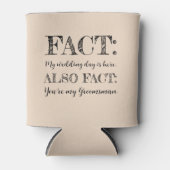 Elegant & Grappig Feit Groomsman Voorstel Amandele Blikjeskoeler (Voorkant)