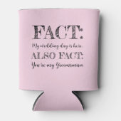 Elegant & Grappig Feit Groomsman Voorstel Lichtroz Blikjeskoeler (Voorkant)