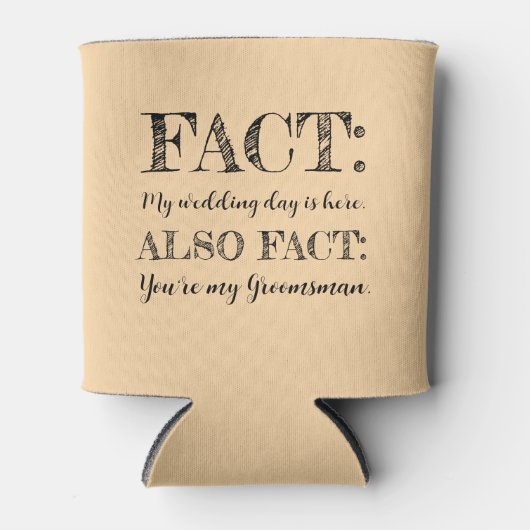 Elegant & Grappig Feit Groomsman Voorstel Toscaans Blikjeskoeler (Voorkant)