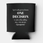 Elegant & Grappig Groomsman voorstel - Een besliss Blikjeskoeler (Voorkant)