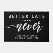 Elegant Grappig Welkom Zwart Wit Handgeschreven Ty Deurmat (Voorkant)