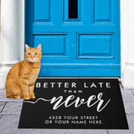 Elegant Grappig Welkom Zwart Wit Handgeschreven Ty Deurmat