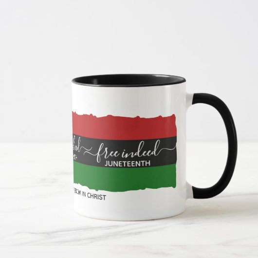 Elegant GRATIS INDERDAAD Christelijke Juneteenth Mok (Rechts)