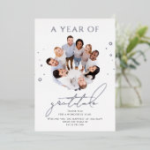 Elegant Gratitude Script Photo Corporate Business Folie Feestdagenkaart (Staand Voorkant)