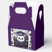 Elegant Gratuation Kat Paarse toga ballon Bedankdoosjes (Geopend)