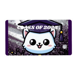 Elegant Gratuation Kat Paarse toga ballon Etiket