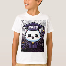 Elegant Gratuation Kat Paarse toga ballon T-shirt
