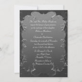 Elegant Gray and Silver Wedding Invitation Kaart (Voorkant)