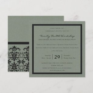 ELEGANT GRAY BLACK DAMASK CLASSIC WORKSHOP EVAL KAART
