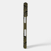 ELEGANT GRAY BLACK DAMASK MONOGRAM Case-Mate iPhone CASE (Achterkant / Rechts)