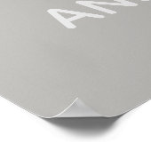 Elegant Gray Buddha Portrait Inspirerend Quote Poster (Hoek)