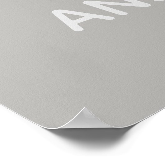 Elegant Gray Buddha Portrait Inspirerend Quote Poster (Hoek)