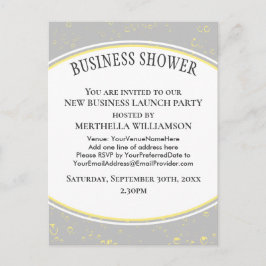 Elegant Gray Business Shower Uitnodiging Briefkaart
